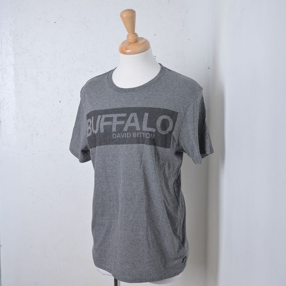 Buffalo David Bitton| Grey womens blocked logo t shirt - Picture 1 of 12